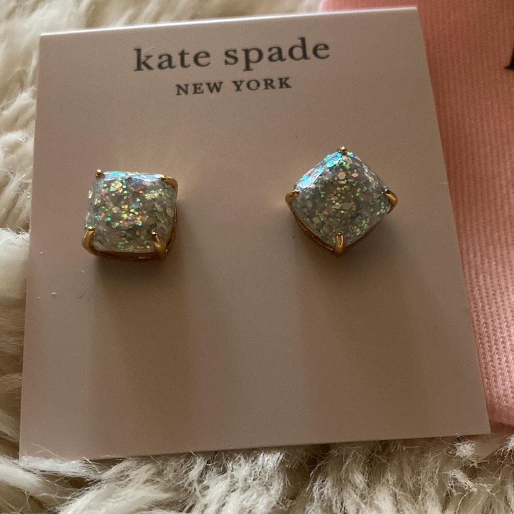 Kate Spade Glittery Opal stud earrings! - Picture 2 of 3